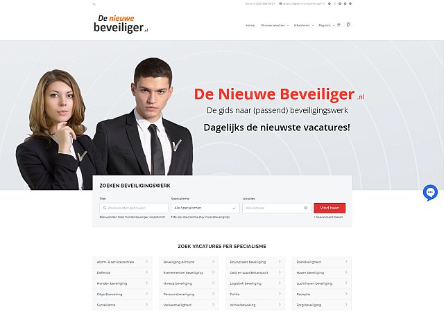 De Nieuewe Beveiliger website